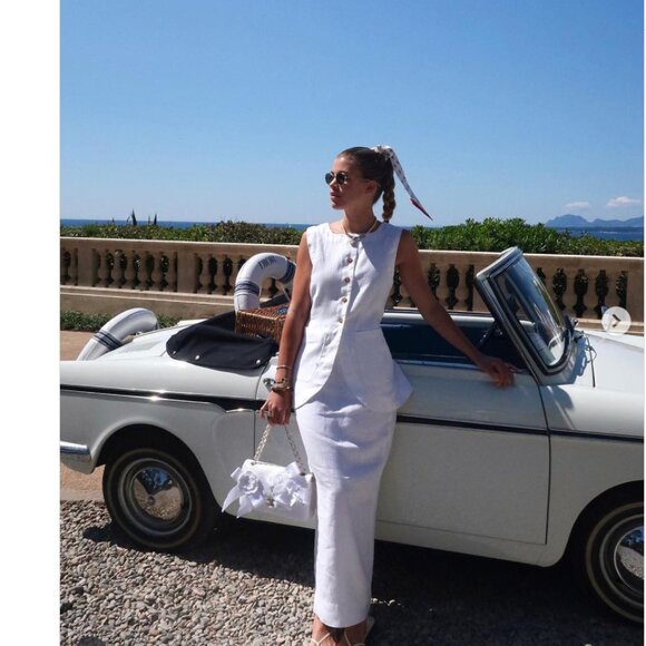 Posse Dresses & Skirts - Posse Exclusive Emma Linen Maxi Skirt in Ivory